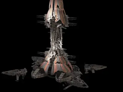 Deep sea orbital Star Ruler Structure 3D model