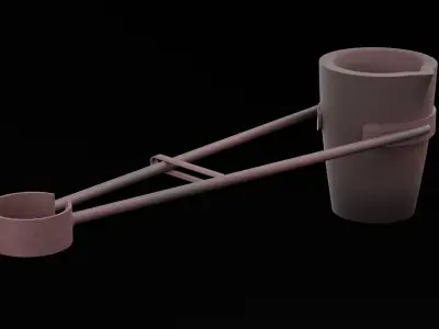 Crucible Tongs Tool Low-poly 3D model