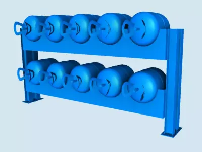 Suporte para cilindros 3D model