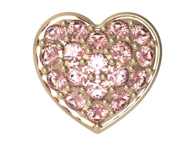 Heart jewelry part 3D print model