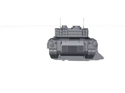 ABRAMS M1 tank Low-poly 3D model