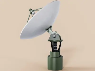 Big Satellite Dish Low-poly 3D model