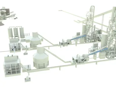 Cement Plant 3D model get