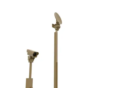 Military radar truck 3D model