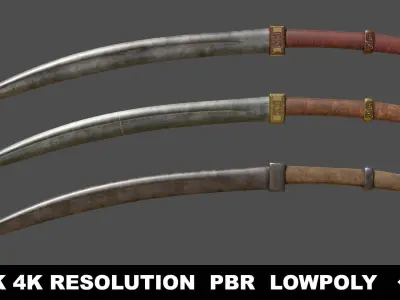 Ancient Weapons Collection Low-poly 3D model