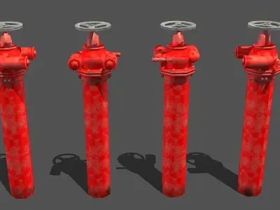 3ds max 2011 Next Generation Fire hydrant adapter belt Low-poly 3D model
