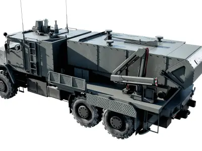TOS-2 Tosochka Multiple Rocket Launcher 3D model