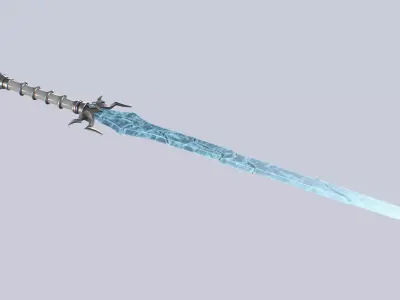 Ice blade Low-poly 3D model
