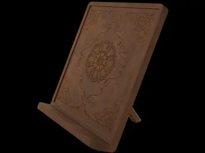 Antique Book Stand Low-poly 3D model