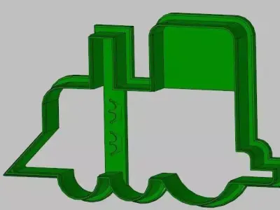 baking cutter - toy train 3D model