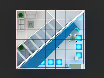 Exhibition Stall size 7x6Mtr Two Side Open 3D model  3D model