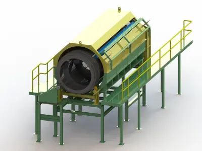 HEAVY DUTY TROMMEL SCREEN 3D model