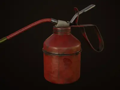 Small oil can 1A Low-poly 3D model