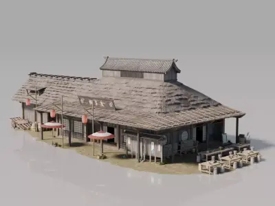 Traditional Japanese House 16 3D model