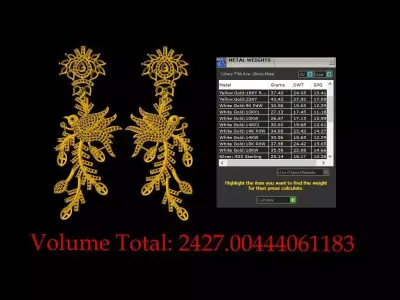 Beautiful Bird Earring - 0017 3D print model