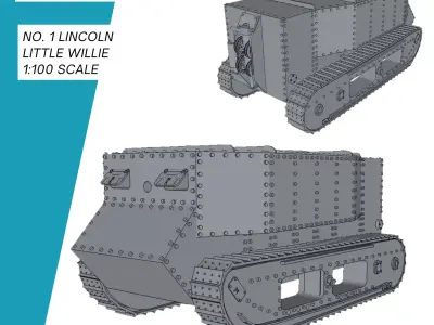 No 1 Lincoln Little Willie 3D print model