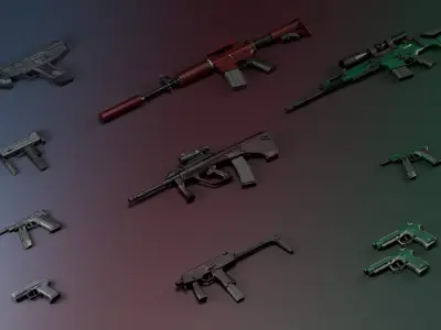 Emerald - Hot Rod - Silver CS2 Collection 3D model