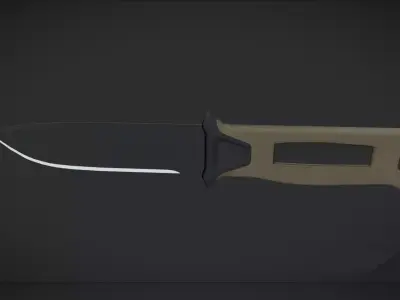 Tactical knife BER Low-poly 3D model