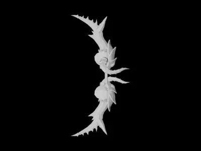 Volcano King Bow Low-poly 3D model