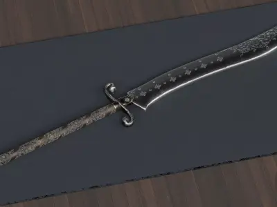 Sword 002  Realistic PBR Medieval Weapon 6 Variations Low-poly 3D model
