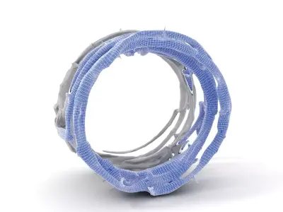 Steel Barbed Wire model pack Low-poly 3D model