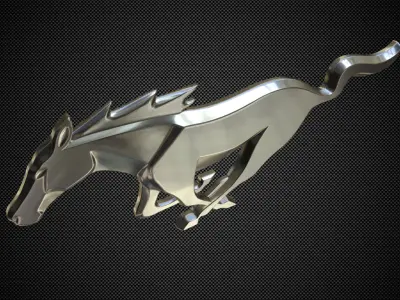 horse logo 3D model by 3dlogoman