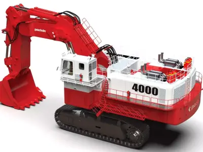 Poclain Hydraulic Excavator Shovel 3D model