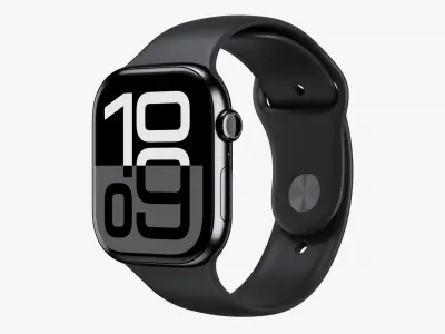 Apple Watch 10 Aluminum Jet Black with Sport Band 3D model