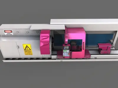 Industrial Machine 3D model 03 Low-poly 3D model