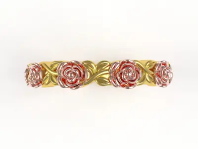 Beautiful Rose Flower Ring 3D print model