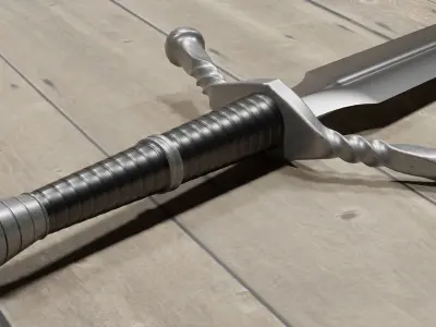 Witchers sword Low-poly 3D model