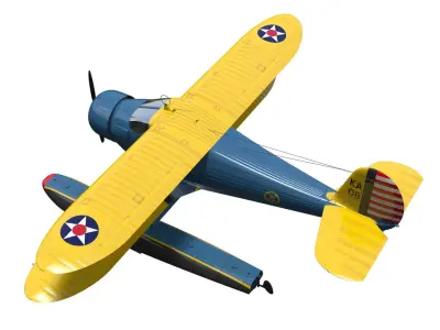 Beechcraft Model SD17S Staggerwing 3D model