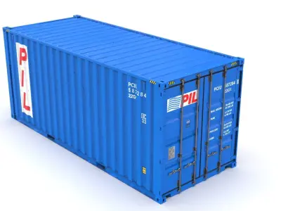 20 feet PIL standard shipping container 3D model