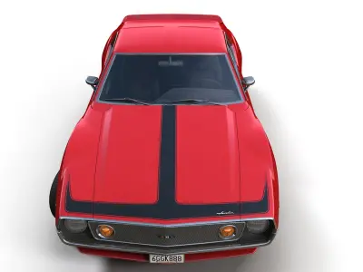 American muscle cars PBR 3D model