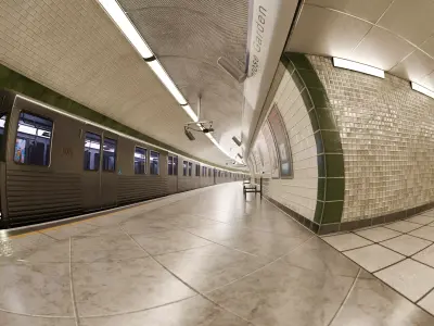 Train station 3D model 7