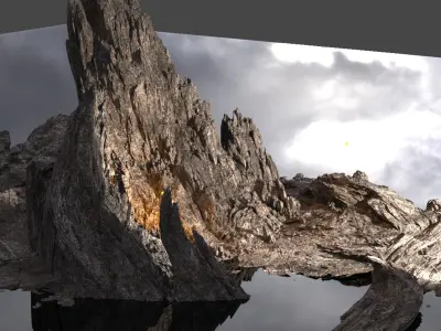 Dark Orthanc mountain ground 3D model