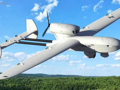 Rheinmetall Luna NG Drone White 3D model