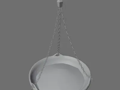 Antique bird feeder Low-poly 3D model