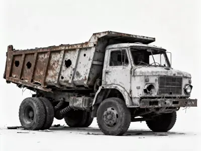 Weathered Industrial Concrete Mixer Truck 3D Model Low-poly 3D model by Bolt-3D-Studio