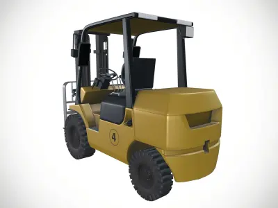 Industrial forklift 3D model