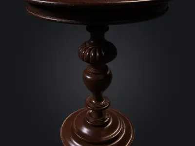 Old Table 001 Low-poly 3D model