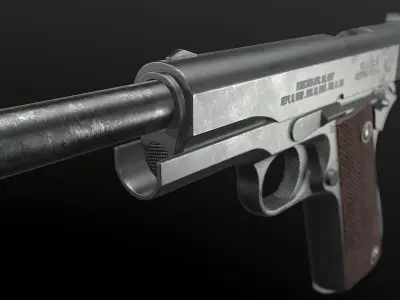 WW2 1911 Handgun Low-poly 3D model