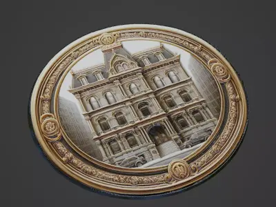 Building House Pendant Medallion 3D print model 16