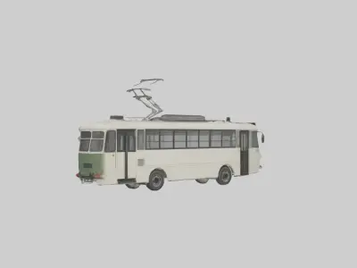 Trolleybus Model 1 Low-poly 3D model