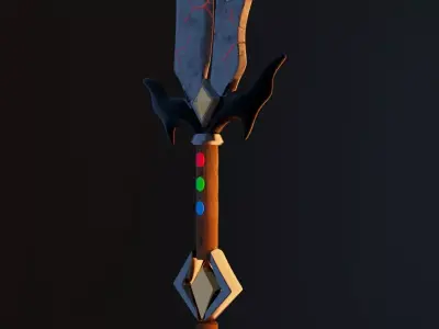 Blade of the Red Exile Low-poly 3D model