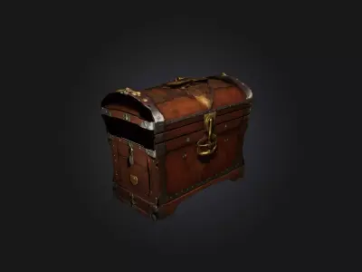 Treasure Chest Low-poly 3D model