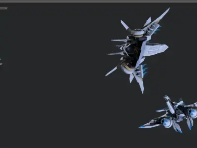 Robot dragon Low-poly 3D model