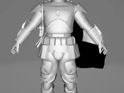 STAR WARS Boba Fett - Low Poly Game - Battlefield - FBX MODEL Low-poly 3D model