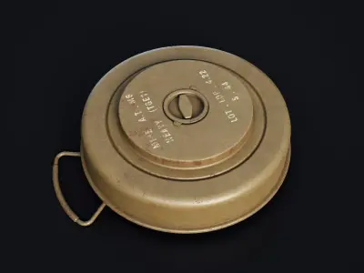 WW2 M6 Mine Low-poly 3D model