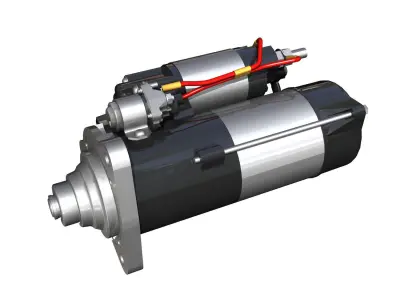 Starter motor 3D model